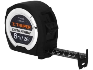 Flexómetro Cinta Negra 8 M Cinta 27 Mm Truper 11747